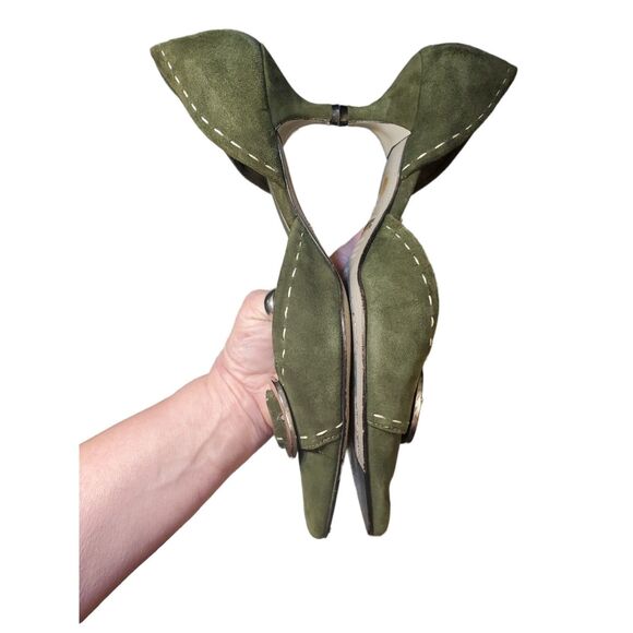 Beautiful Talbots Collection Suede Pointed Toe Kitten Heeled Shoes Size 7.5 - Picture 4 of 6